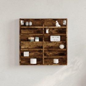 Vitrina de madera de ingeniería roble ahumado 60x8,5x58 cm by , Shelves and shelves - Ref: Foro24-847965, Price: 38,27 €, Dis...