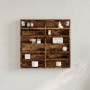 Vitrina de madera de ingeniería roble ahumado 60x8,5x58 cm de , Estantes y estanterías - Ref: Foro24-847965, Precio: 38,21 €