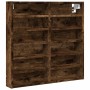 Vitrina de madera de ingeniería roble ahumado 60x8,5x58 cm by , Shelves and shelves - Ref: Foro24-847965, Price: 38,27 €, Dis...