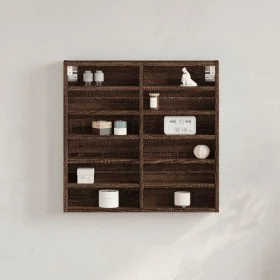 Vitrina de madera de ingeniería marrón roble 60x8,5x58 cm by , Shelves and shelves - Ref: Foro24-847967, Price: 44,61 €, Disc...
