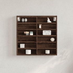 Vitrina de madera de ingeniería marrón roble 60x8,5x58 cm by , Shelves and shelves - Ref: Foro24-847967, Price: 45,46 €, Disc...