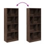 Estantería madera de ingeniería marrón roble 57x28,5x141 cm by , Bookcases and shelves - Ref: Foro24-848002, Price: 82,75 €, ...