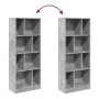 Estantería madera de ingeniería gris hormigón 57x28,5x141 cm de , Librerías y estanterías - Ref: Foro24-847999, Precio: 80,30...