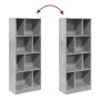 Estantería madera de ingeniería gris hormigón 57x28,5x141 cm by , Bookcases and shelves - Ref: Foro24-847999, Price: 81,58 €,...
