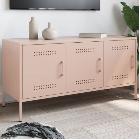 Mueble de TV de acero rosa 100,5x39x50,5 cm von , TV-Möbel - Ref: Foro24-842947, Preis: 99,63 €, Rabatt: %