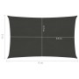 Sail awning anthracite gray HDPE 160 g/m² 3x4 m by vidaXL, Umbrellas - Ref: Foro24-311072, Price: 28,82 €, Discount: %