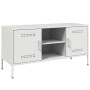 Mueble de TV de acero blanco 100,5x39x50,5 cm von , TV-Möbel - Ref: Foro24-842993, Preis: 98,22 €, Rabatt: %