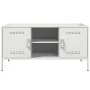 Mueble de TV de acero blanco 100,5x39x50,5 cm de , Muebles TV - Ref: Foro24-842993, Precio: 82,56 €, Descuento: %