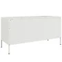 Mueble de TV de acero blanco 100,5x39x50,5 cm de , Muebles TV - Ref: Foro24-842993, Precio: 82,56 €, Descuento: %