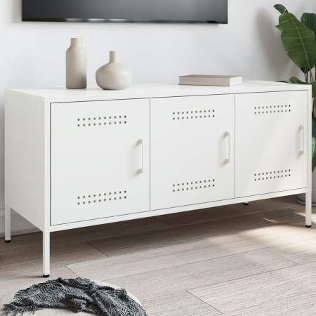 Mueble de TV de acero blanco 100,5x39x50,5 cm von , TV-Möbel - Ref: Foro24-842951, Preis: 99,89 €, Rabatt: %
