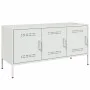 Mueble de TV de acero blanco 100,5x39x50,5 cm de , Muebles TV - Ref: Foro24-842951, Precio: 98,76 €, Descuento: %