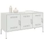 Mueble de TV de acero blanco 100,5x39x50,5 cm de , Muebles TV - Ref: Foro24-842951, Precio: 98,76 €, Descuento: %