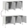 Mueble de TV de acero blanco 100,5x39x50,5 cm de , Muebles TV - Ref: Foro24-842951, Precio: 98,76 €, Descuento: %