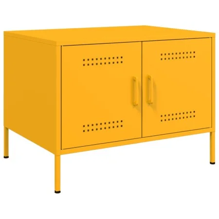 Mesa de centro acero amarillo mostaza 68x50x50,5 cm by , Coffee table - Ref: Foro24-843033, Price: 76,02 €, Discount: %