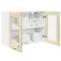 Armario colgante cristal y aglomerado roble sonoma 80x31x60 cm by , Kitchen cabinets - Ref: Foro24-849624, Price: 62,33 €, Di...