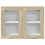 Armario colgante cristal y aglomerado roble sonoma 80x31x60 cm von , Küchenschränke - Ref: Foro24-849624, Preis: 63,32 €, Rab...