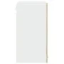 Armario colgante cristal y aglomerado roble sonoma 80x31x60 cm by , Kitchen cabinets - Ref: Foro24-849624, Price: 62,33 €, Di...