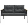 Juego de muebles de jardín con cojines 5 piezas acero negro by , Garden sets - Ref: Foro24-3283636, Price: 447,41 €, Discount: %