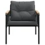 Juego de muebles de jardín con cojines 5 piezas acero negro by , Garden sets - Ref: Foro24-3283636, Price: 447,41 €, Discount: %