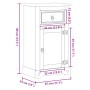 Armario de baño Corona madera maciza de pino 45x33x80 cm by , Bathroom furniture - Ref: Foro24-4013400, Price: 86,06 €, Disco...