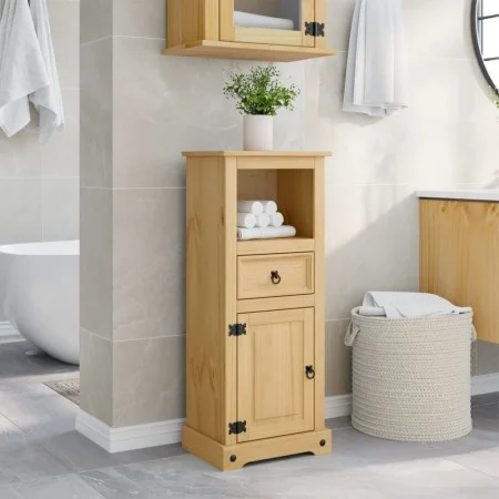 Armario de baño Corona madera maciza de pino 45x33x110 cm de , Muebles de baño - Ref: Foro24-4013402, Precio: 105,95 €, Descu...