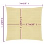 Beige HDPE sail awning 160 g/m² 3x3 m by vidaXL, Umbrellas - Ref: Foro24-311109, Price: 24,87 €, Discount: %
