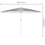 Gartenschirm mit grünem Stahlmast 288x288x225 cm von , Sonnenschirme - Ref: Foro24-4005107, Preis: 97,05 €, Rabatt: %