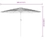 Gartenschirm mit grünem Stahlmast 288x288x225 cm von , Sonnenschirme - Ref: Foro24-4005107, Preis: 87,92 €, Rabatt: %