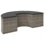 Gartenhocker mit grauem Kunststoff-Rattankissen von , Hocker für den Außenbereich - Ref: Foro24-369088, Preis: 150,54 €, Raba...