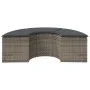 Taburete de jardín con cojín ratán sintético gris by , Outdoor ottomans - Ref: Foro24-369088, Price: 153,33 €, Discount: %
