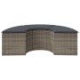 Taburete de jardín con cojín ratán sintético gris by , Outdoor ottomans - Ref: Foro24-369088, Price: 164,63 €, Discount: %