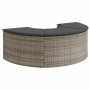 Gartenhocker mit grauem Kunststoff-Rattankissen von , Hocker für den Außenbereich - Ref: Foro24-369088, Preis: 164,63 €, Raba...