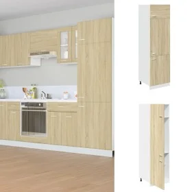 Mueble frigorífico madera ingeniería roble Sonoma 60x57x207 cm by , Kitchen cabinets - Ref: Foro24-849626, Price: 152,40 €, D...