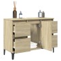 Waschbeckenunterschrank aus Eichen-Sonoma-Sperrholz 80x33x60 cm. von , Badezimmerwaschtische - Ref: Foro24-849666, Preis: 74,...