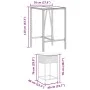 Juego de bar de jardín de 3 piezas con cojines ratán PE negro by , Garden sets - Ref: Foro24-3261460, Price: 203,39 €, Discou...