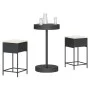 Mesa y taburetes altos jardín 3 piezas y cojines ratán PE negro by , Garden sets - Ref: Foro24-3261441, Price: 199,96 €, Disc...
