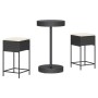 Mesa y taburetes altos jardín 3 piezas y cojines ratán PE negro by , Garden sets - Ref: Foro24-3261441, Price: 197,70 €, Disc...