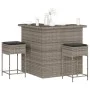 3-teiliges Gartenset mit grauen PE-Rattan-Kissen von , Gartensets - Ref: Foro24-3261504, Preis: 364,74 €, Rabatt: %