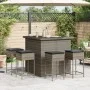 3-teiliges Gartenset mit grauen PE-Rattan-Kissen von , Gartensets - Ref: Foro24-3261504, Preis: 364,74 €, Rabatt: %