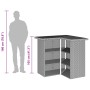 Juego de bar de jardín de 3 piezas con cojines ratán PE gris by , Garden sets - Ref: Foro24-3261504, Price: 368,51 €, Discoun...
