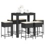 7-teiliges Gartenset mit schwarzen PE-Rattan-Kissen von , Gartensets - Ref: Foro24-3261455, Preis: 449,71 €, Rabatt: %