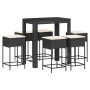 7-teiliges Gartenset mit schwarzen PE-Rattan-Kissen von , Gartensets - Ref: Foro24-3261455, Preis: 449,71 €, Rabatt: %