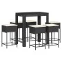 Juego de bar de jardín de 7 piezas con cojines ratán PE negro de , Conjuntos de jardín - Ref: Foro24-3261455, Precio: 449,90 ...