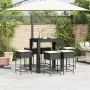 Juego de bar de jardín de 7 piezas con cojines ratán PE negro de , Conjuntos de jardín - Ref: Foro24-3261455, Precio: 449,90 ...