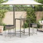 3-teiliges Gartenset mit grauen PE-Rattan-Kissen von , Gartensets - Ref: Foro24-3261462, Preis: 213,24 €, Rabatt: %