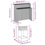 Juego de bar de jardín de 3 piezas con cojines ratán PE gris by , Garden sets - Ref: Foro24-3261488, Price: 308,19 €, Discoun...