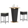 7-teiliges Gartenset mit schwarzen PE-Rattan-Kissen von , Gartensets - Ref: Foro24-3261476, Preis: 246,60 €, Rabatt: %