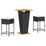 7-teiliges Gartenset mit schwarzen PE-Rattan-Kissen von , Gartensets - Ref: Foro24-3261476, Preis: 246,34 €, Rabatt: %