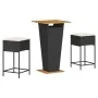 7-teiliges Gartenset mit schwarzen PE-Rattan-Kissen von , Gartensets - Ref: Foro24-3261476, Preis: 246,60 €, Rabatt: %