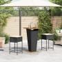 7-teiliges Gartenset mit schwarzen PE-Rattan-Kissen von , Gartensets - Ref: Foro24-3261476, Preis: 246,34 €, Rabatt: %